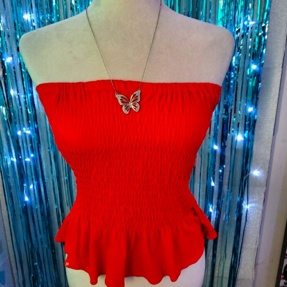Halter peplum top